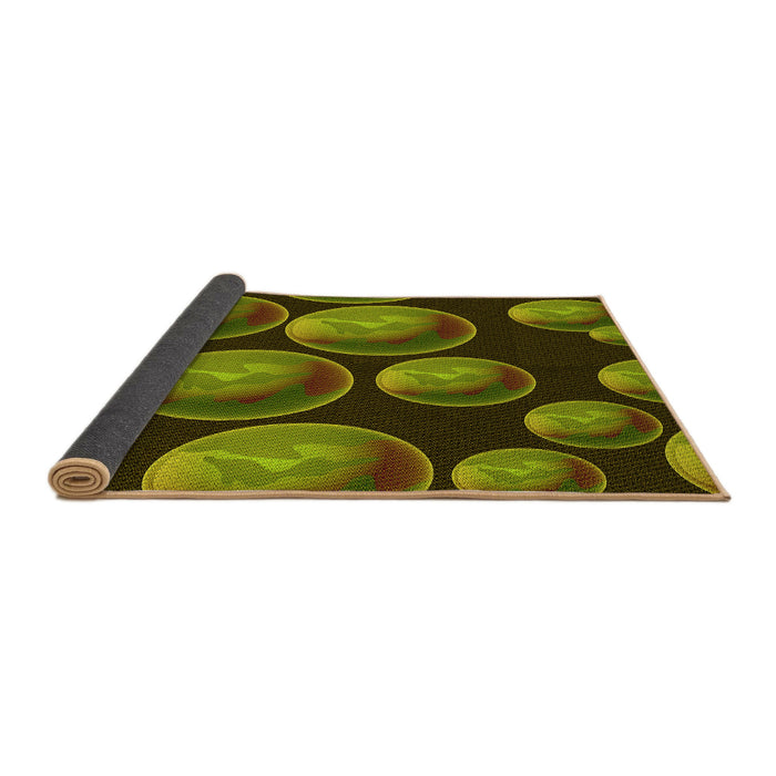 Thickness of Patterned Pistachio Green Rug, pat2963yw