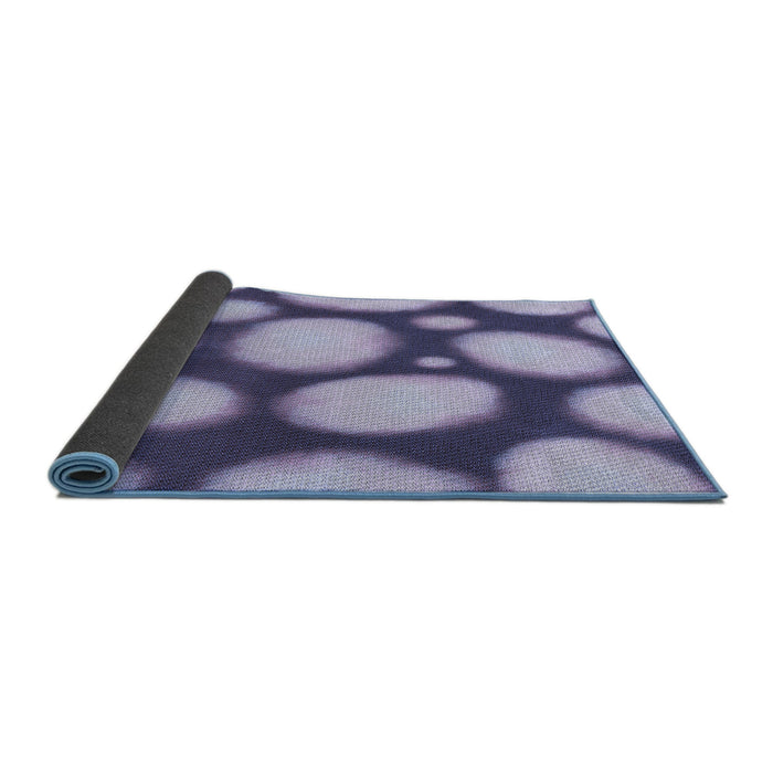 Thickness of Patterned Deep Periwinkle Purple Rug, pat2964blu