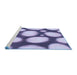 Sideview of Machine Washable Transitional Deep Periwinkle Purple Rug, wshpat2964blu