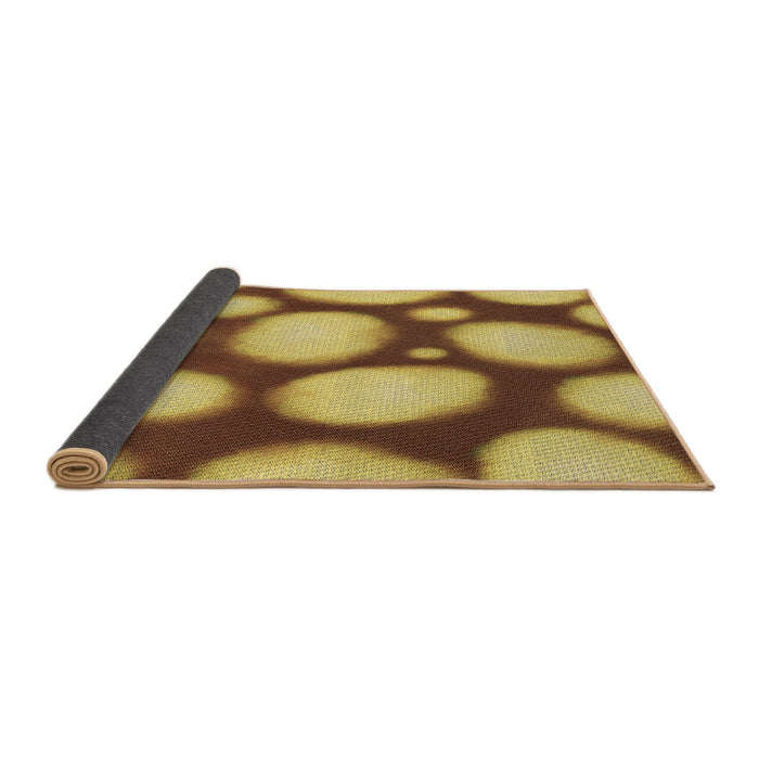 Thickness of Patterned Saddle Brown Rug, pat2964brn