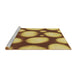 Sideview of Machine Washable Transitional Saddle Brown Rug, wshpat2964brn