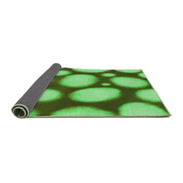 Thickness of Patterned Emerald Green Rug, pat2964grn