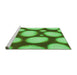 Sideview of Machine Washable Transitional Emerald Green Rug, wshpat2964grn