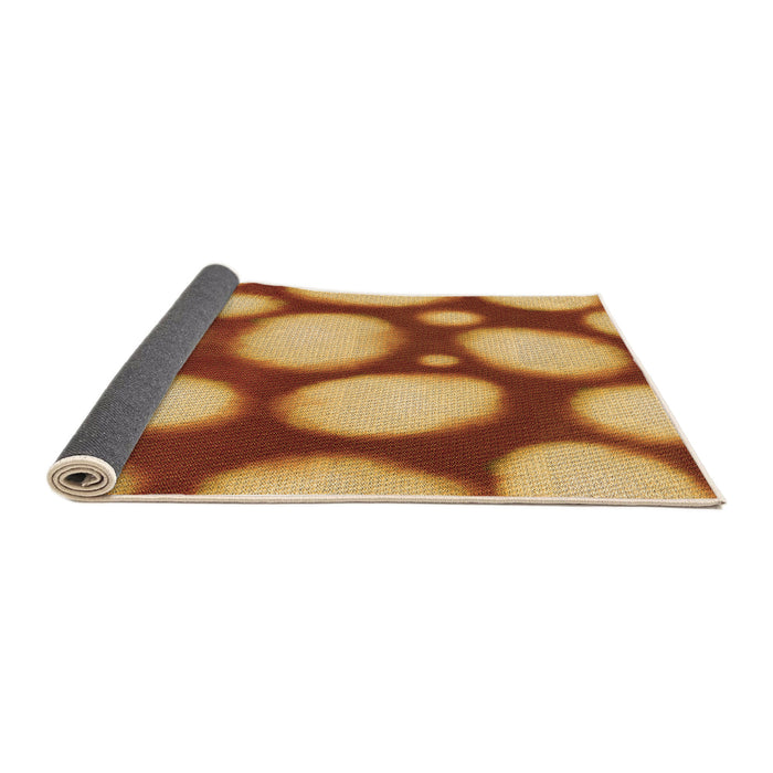 Thickness of Patterned Orange Rug, pat2964org