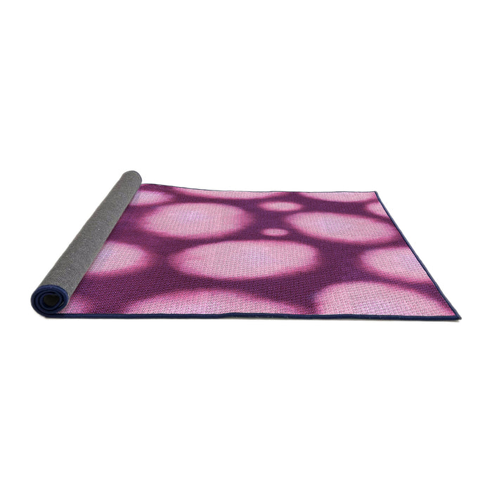 Thickness of Patterned Violet Purple Rug, pat2964pur