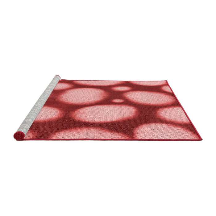 Sideview of Machine Washable Transitional Light Coral Pink Rug, wshpat2964rd