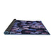 Thickness of Patterned Night Blue Rug, pat2965blu