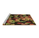 Sideview of Machine Washable Transitional Night Red Rug, wshpat2965brn