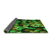 Thickness of Patterned Dark Forest Green Rug, pat2965grn