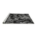 Sideview of Machine Washable Transitional Gray Rug, wshpat2965gry