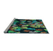 Sideview of Machine Washable Transitional Charcoal Black Rug, wshpat2965lblu