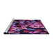 Sideview of Machine Washable Transitional Plum Velvet Purple Rug, wshpat2965pur