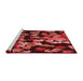 Sideview of Machine Washable Transitional Maroon Red Rug, wshpat2965rd