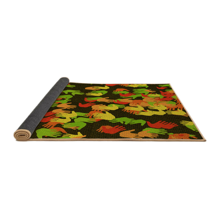 Thickness of Patterned Red Rug, pat2965yw