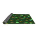 Thickness of Patterned Dark Forest Green Rug, pat2966grn