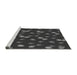 Sideview of Machine Washable Transitional Charcoal Black Rug, wshpat2966gry