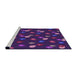 Sideview of Machine Washable Transitional Indigo Purple Rug, wshpat2966pur