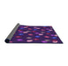 Thickness of Patterned Indigo Purple Rug, pat2966pur