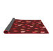 Thickness of Patterned Crimson Red Rug, pat2966rd