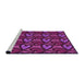 Sideview of Machine Washable Transitional Dark Magenta Purple Rug, wshpat2968pur