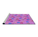 Sideview of Machine Washable Transitional Purple Rug, wshpat2969pur