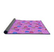 Thickness of Patterned Purple Rug, pat2969pur