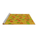 Sideview of Machine Washable Transitional Neon Orange Rug, wshpat2969yw