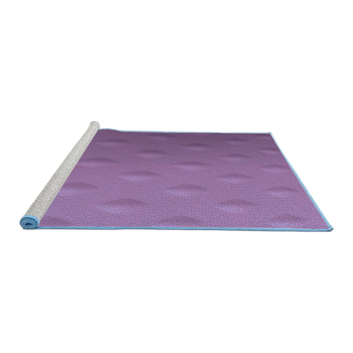 Sideview of Machine Washable Transitional French Lilac Purple Rug, wshpat297blu