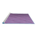 Sideview of Machine Washable Transitional French Lilac Purple Rug, wshpat297blu