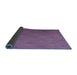 Thickness of Patterned French Lilac Purple Rug, pat297blu