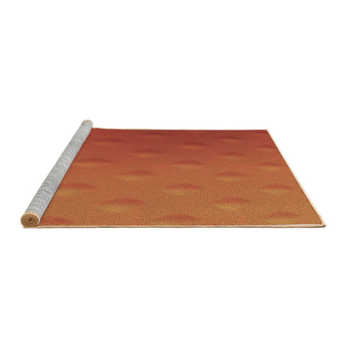 Sideview of Machine Washable Transitional Neon Orange Rug, wshpat297brn