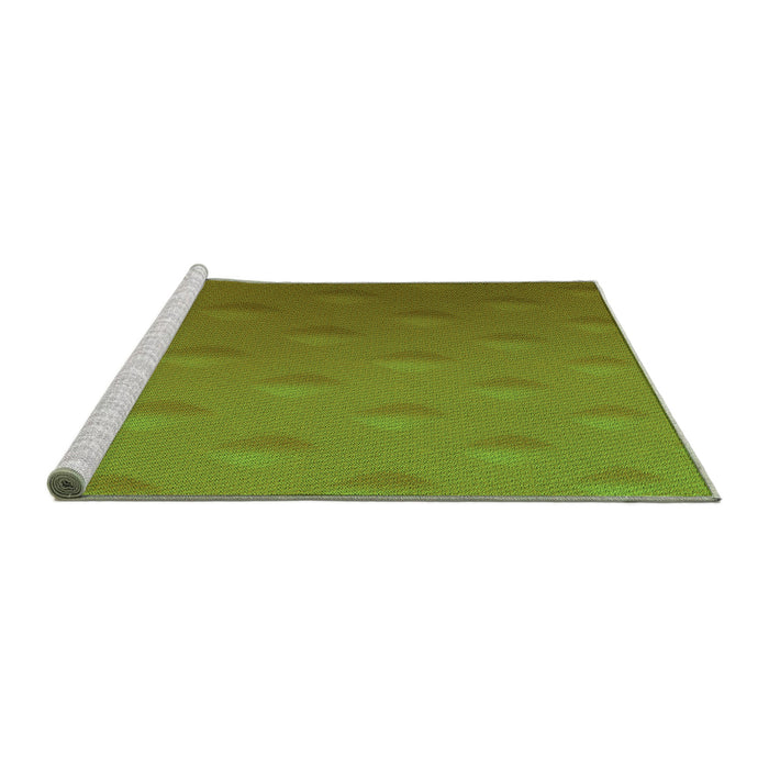 Sideview of Machine Washable Transitional Pistachio Green Rug, wshpat297grn