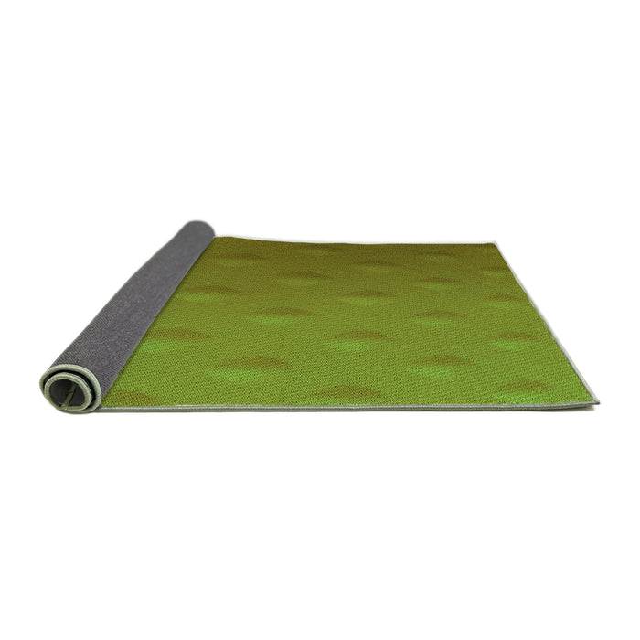 Thickness of Patterned Pistachio Green Rug, pat297grn