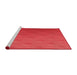 Sideview of Machine Washable Transitional Red Rug, wshpat297rd