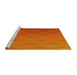 Sideview of Machine Washable Transitional Neon Orange Rug, wshpat297yw