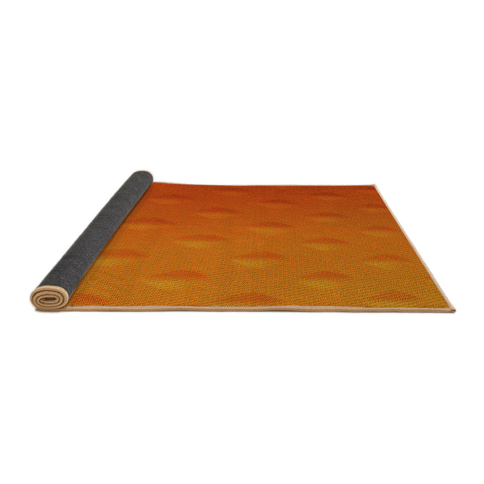 Thickness of Patterned Neon Orange Rug, pat297yw