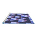 Sideview of Machine Washable Transitional Purple Mimosa Purple Rug, wshpat2970blu