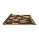 Thickness of Patterned Dark Bronze Brown Rug, pat2970brn