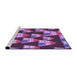 Sideview of Machine Washable Transitional Dark Magenta Purple Rug, wshpat2970pur