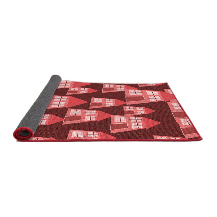 Thickness of Patterned Red Rug, pat2970rd