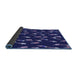 Thickness of Patterned Denim Dark Blue Rug, pat2971blu