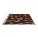Sideview of Machine Washable Transitional Sienna Brown Rug, wshpat2971brn