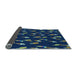 Thickness of Patterned Steel Blue Rug, pat2971lblu