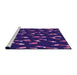 Sideview of Machine Washable Transitional Denim Dark Blue Rug, wshpat2971pur