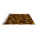 Sideview of Machine Washable Transitional Dark Bisque Brown Rug, wshpat2971yw