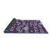 Thickness of Patterned Purple Rug, pat2972blu