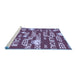 Sideview of Machine Washable Transitional Purple Rug, wshpat2972blu