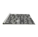 Sideview of Machine Washable Transitional Dark Gray Rug, wshpat2972gry