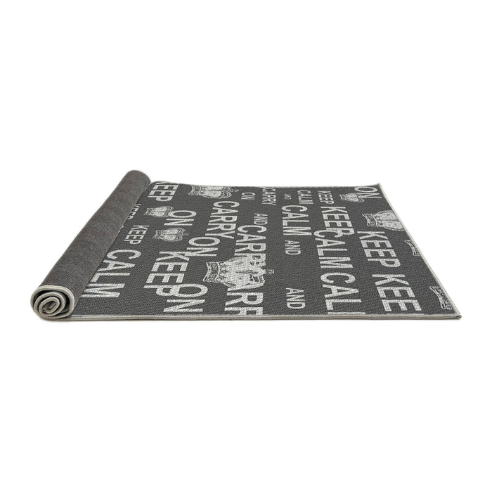 Thickness of Patterned Dark Gray Rug, pat2972gry
