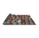 Thickness of Patterned Tomato Red Rug, pat2972lblu